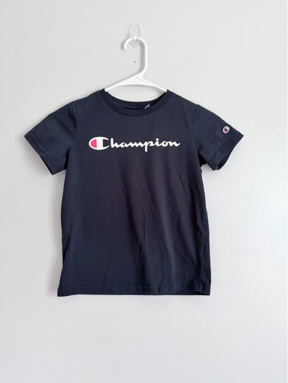 Champion Boys Navy Logo T-Shirt Size 7